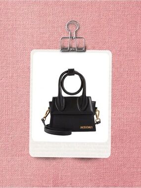 Jacquemus Black Mini Bag with Gold Hardware